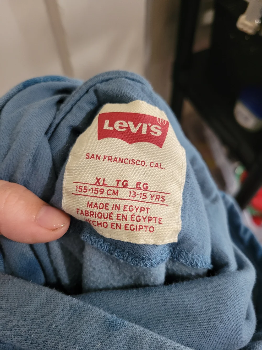 Levi's Boys Blue Tie-Dye Hoodie Sweatshirt Size XL